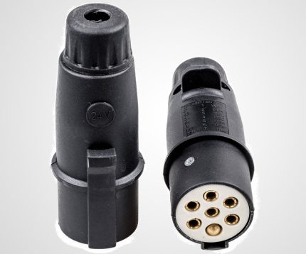 Electric Plug Plastic S Type 24V W/Plastic Nut Screw Type